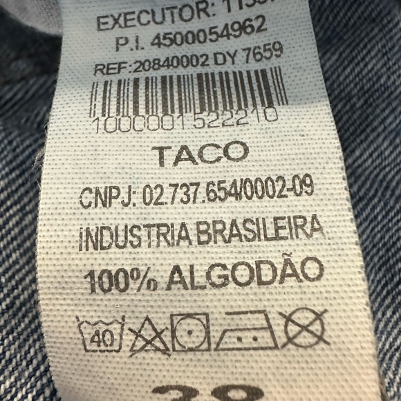 Taco  Blue Jean Shorts- Made in Brazil
100% Cotton Jeans - Picture 5 of 7
